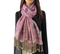 The Accessory Co. Womens Scarf Pashmina Shawl Wrap Ladies Long & Large Lightweight Floral Paisley Print Neck Blanket Scarves Keeps You Warmer for Evening, Winter, Weddings, Meditation & Prayer