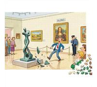 The Accidental Art Gallery Mishap Wooden Jigsaw Puzzle Waterproof 1000 Piece Puzzles for Adults Fun Home Decoration