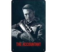 The Accountant (2016) Movie Poster Vintage Metal Tin Sign Retro Style Wall Plaque Decoration Metal Sign 8x12 inch