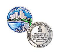 The Achieve Mint 2 Months Sober Token | Two Month Sobriety Chip | Non-AA, Non-Religious Medallions for Men and Women Celebrating Sobriety