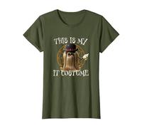 The Addams Family 2 Halloween This is My It Costume T-Shirt, Women, Olive Green, Medium