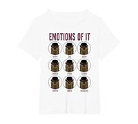 The Addams Family Emotions of Cousin It T-Shirt, Women's Plus, White, 1X