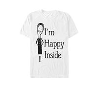 The Addams Family - Happy Inside White - T-Shirt - white - 3XL - 100% Cotton 3XL