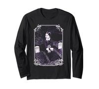 The Addams Family Wednesday Playing On Graves Portrait Long Sleeve T-Shirt