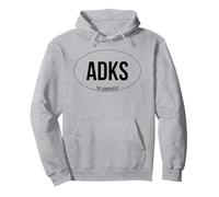 The Adirondacks New York Abbreviation Classic Oval Design Pullover Hoodie