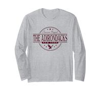The Adirondacks New York - Adirondack Mountains NY Label Long Sleeve T-Shirt