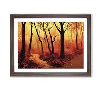 The Admirable Autumn Forest Framed Print | A3 Walnut Framed Wall Art | Ready to Hang | Modern Landscape Picture | Living Room Bedroom Lounge Office