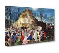 The Adoration Of The Kings By Pieter Bruegel The Elder Classic Painting Canvas Wall Art Print Ready to Hang, Framed Picture for Living Room Bedroom Home Office Décor, 24x16 Inch (60x40 cm)