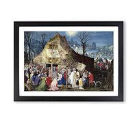 The Adoration of The Kings by Pieter Bruegel The Elder Framed Print | A2 Black Framed Wall Art | Ready to Hang | Modern Nature Picture | Living Room Bedroom Lounge Office