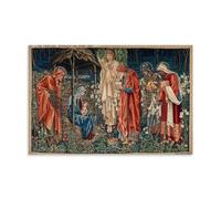 The Adoration of The Magi by Edward Burne-Jones - Pre-Raphaelite Religious Wall Art Featuring Magi And Holy Family Canvas Wall Art Picture Prints Hanging Photo Gift Idea Decor Homes Artworks Unframe 0