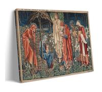 The Adoration of The Magi by Edward Burne-Jones - Pre-Raphaelite Religious Wall Art Featuring Magi And Holy Family Painting On Canvas Wall Art Scroll Picture Print Living Room Walls Decor Homes Frame