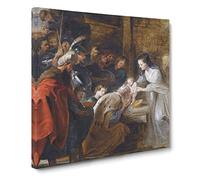 The Adoration Of The Magi by Peter paul rubens Canvas Print | Gallery Wrapped 30mm Frame Wall Art | 20x20 inches | Ready to Hang | Classic Picture | Living Room Bedroom Lounge Office