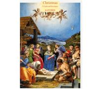 The Adoration of the Shepherds, Agnolo di Cosimo Bronzino (c.1539-1540) Christmas Cards, A6 Size, Pack of 5, White Envelopes, 149mm x 105mm, Traditional Greeting