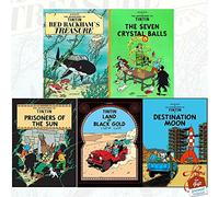 The Adventures of Tintin 5 Books Collection Set Series 3 With Gift Journal (Red Rackham's Treasure, The Seven Crystal Balls, Prisoners of the Sun, Land of Black Gold, Destination Moon)