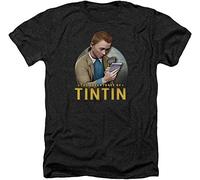 The Adventures of Tintin Comic Character Looking for Clues Adult T-Shirt Tee (3X-Large)