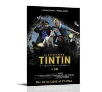 The Adventures of Tintin Creative Waterproof Decorative Paintings Free of Framing Directly Pasted with Moisture-proof And Anti Fouling Materials Living Room Bedroom Hanging Paintings Artistic Sense Ho
