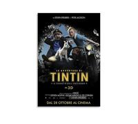 The Adventures of Tintin Creative Waterproof Decorative Paintings Free of Framing Directly Pasted with Moisture-proof And Anti Fouling Materials Living Room Bedroom Hanging Paintings Artistic Sense Ho
