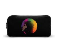 The African Female Pen Holder Pouch Large Storage Pencil Case with Zippered Stationery Bag Office