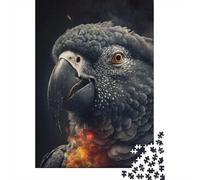 The African Grey 1000-Piece Puzzle for Adults, 52x38cm/1000pcs, Clean White Card Pieces for Sorting; to Finish in A Few Relaxed Sessions