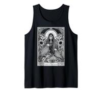 The African Grey Mom Parrot Tarot Card Skeleton Witchy Moon Tank Top