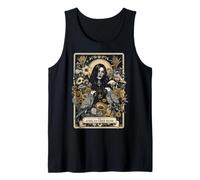 The African Grey Mom Parrot Tarot Card Skeleton Witchy Moon Tank Top