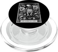 The African Grey Parrot Tarot Card Witchy Moon PopSockets PopGrip for MagSafe