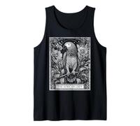 The African Grey Parrot Tarot Card Witchy Moon Tank Top