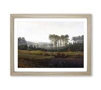 The Afternoon By Caspar David Friedrich Classic Painting Framed Print | A4 Oak Framed Wall Art | Ready to Hang | Classic Historical Picture | Living Room Bedroom Lounge Office