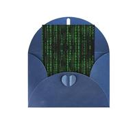 The Age of the Hacker Patterned Blue holiday cards, thank you cards for anniversaries and birthdays