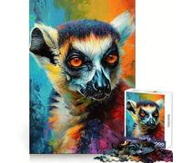 The Agile Lemur Monkey Jigsaw Puzzles 1000 Pieces for Adults Reason Skill Toy Calm Relax Exact Cut Heartfelt Gift (38x52cm)