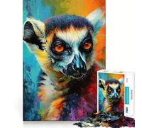 The Agile Lemur Monkey Teenagers 1000 Piece Jigsaw Puzzle Think Smart Toy Bonding Time Smooth Cut Santa Wish List (38x26cm)
