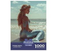 The Agile Mermaid Jigsaw Puzzles Puzzle for Adults Kids. 1000 Pieces Whimsical Challenge Toy Educational Games Home Decoration for Educational Games Gifts 38x26cm/1000pcs
