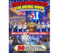 The AI Apocalypse Coloring Book: A Satirical Journey Through the Great AI Debate: 50 Scenes From the Debate About the End of the World (Satirical Coloring for Grown-Ups)