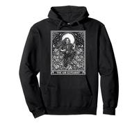 The Air Guitarist Air Guitar Player Tarot Card Skeleton Pullover Hoodie