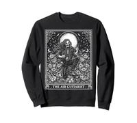 The Air Guitarist Air Guitar Player Tarot Card Skeleton Sweatshirt