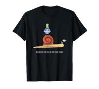 The Alien and Snail -Decorative Humorous Illustration -UFO T-Shirt