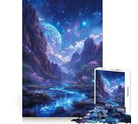 The Alien World Landscape Teenagers 1000 Piece Jigsaw Puzzle Memory Gain Light Relax Design Assembly Wall Art Decor (38x52cm)