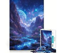The Alien World Landscape Teenagers 1000 Piece Jigsaw Puzzle Memory Gain Light Relax Design Assembly Wall Art Decor (38x52cm)