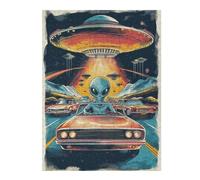 The Aliens Are Coming Vivid Jigsaw Puzzle for Adults, 500 PCS