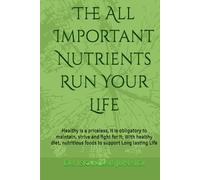 The All Important Nutrients Run Your Life: Healthy is a priceless, it is obligatory to maintain, strive and fight for it; With healthy diet, nutritious foods to support Long la