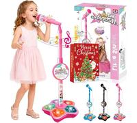 The All-in-One Microphone Toy, 2026 New Multi-Functional Kids Karaoke Microphone Toy with Speaker and Colorful Led, Plays Songs, Echo Microphone for Kids, Christmas Birthday Gifts (Pink)