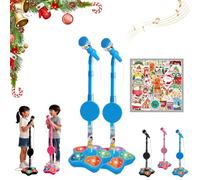 The All-in-One Microphone Toy, Multi-functional Microphone Toy With LED Lights, Adjustable Stand, Speakers, Kids Karaoke Toys, With Mobile Phones, Microphones With Echo, For Little Singers