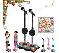 The All-in-One Microphone Toy, Multi-functional Microphone Toy With LED Lights, Adjustable Stand, Speakers, Kids Karaoke Toys, With Mobile Phones, Microphones With Echo, For Little Singers