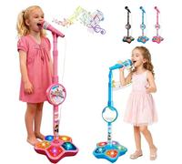 The All-in-One Microphone Toy - That Makes Every Day a Concert,2026 New All-in-One Kids Karaoke Microphone Toy,with Speaker and LED,Built-In Music,Colorful Lights,Echo Effects for Singing (Pink)