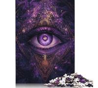 The All Seeing Eye Jigsaw Puzzles Puzzles for Adults Kids. 1000 Pieces Whimsical Challenge Toy Educational Games Home Decoration for Adults& Kids Age 14 Years Up 1000pcs (38x26cm)