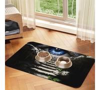 The All-Seeing Eye Pet Feeding Mat Dog Cat Eating Food Absorbent Leather Tablecloth for and Water Bowl Waterproof No Stains Quick Dry Non-Slip 23.62 * 15.75IN