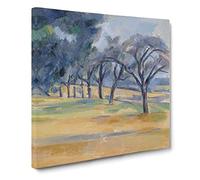 The Allee At Marines by Paul Cezanne Classic Painting Canvas Wall Art Print Ready to Hang, Framed Picture for Living Room Bedroom Home Office Décor, 20x20 Inch (50x50 cm)