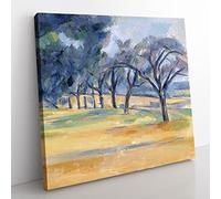 The Allee At Marines by Paul Cezanne Classic Painting Canvas Wall Art Print Ready to Hang, Framed Picture for Living Room Bedroom Home Office Décor, 50x50 cm (20x20 Inch)
