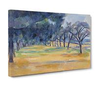 The Allee At Marines By Paul Cezanne Classic Painting Canvas Wall Art Print Ready to Hang, Framed Picture for Living Room Bedroom Home Office Décor, 24x16 Inch (60x40 cm)