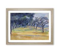 The Allee At Marines By Paul Cezanne Classic Painting Framed Wall Art Print, Ready to Hang Picture for Living Room Bedroom Home Office Décor, Oak A3 (46 x 34 cm)